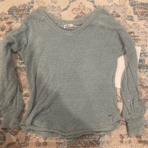 Light Blue Fuzzy Sweater - Hollister